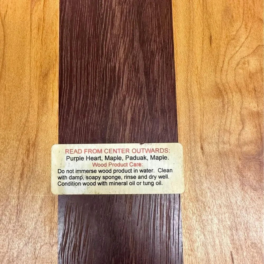 Purple Heart Wood Lazy Susan Cutting Board MAPLE Paduak Natural Real Handcrafted